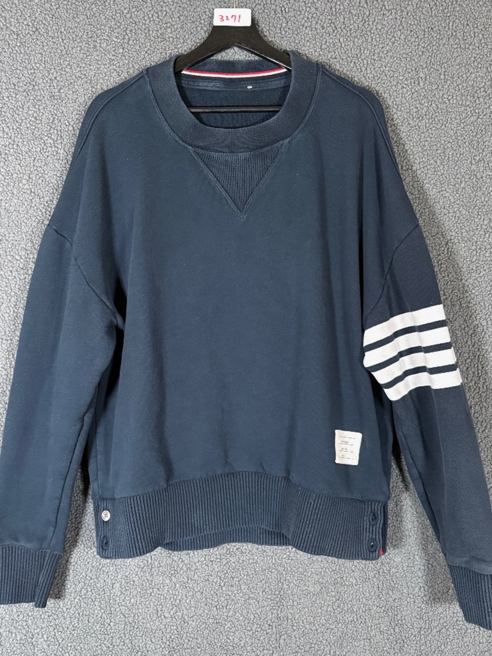 Thom Browne Loopback Cotton Jersey Relaxed Sweatshirt - Men's Size 1(Fits Big)